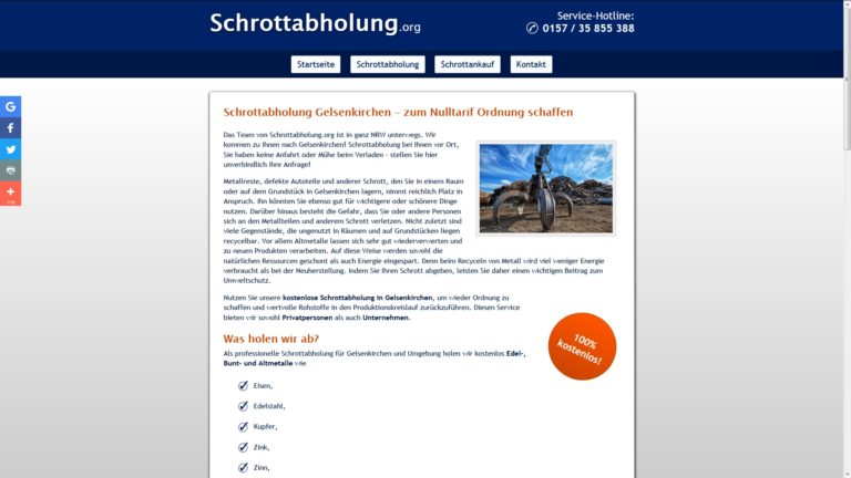 Der Schrottankauf Düsseldorf holt Schrott kostenlos beim Kunden ab