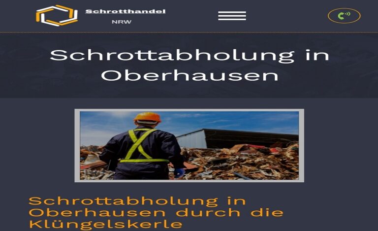 Schrottabholung Oberhausen Wir holen Schrott aller Art schnell und unkompliziert kostenlose ab