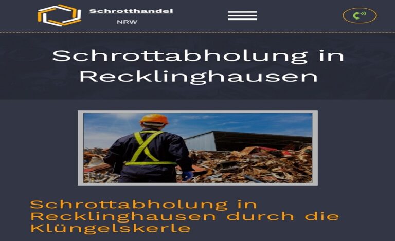 Mit unserer fachmännischen und kostenlosen Schrottabholung in Recklinghausen